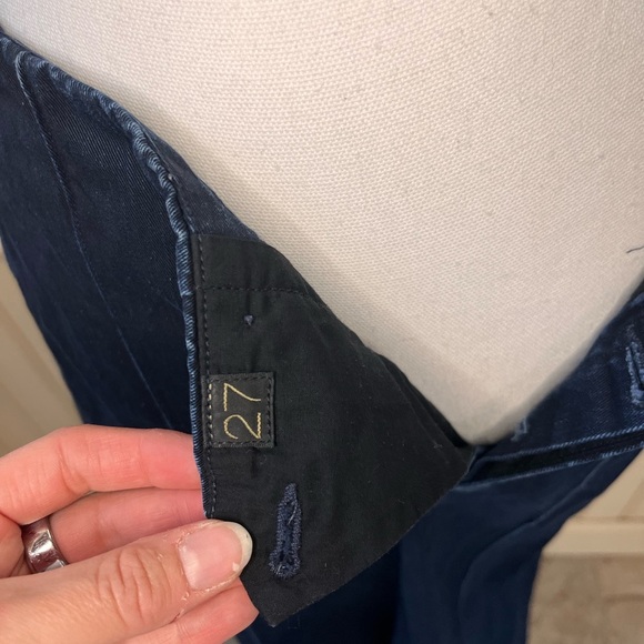 Trendy Goldsign Karla Women Denim Moari Dark Wash High Rise Wide Leg Jeans Sz 27 - Picture 3 of 12